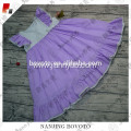 Wholesale purple flutter sleeve toddler dress